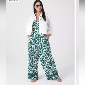 Lane Bryant‎ Sweetheart-Neck Ruched Wrap Jumpsuit